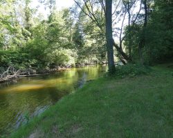 The river is fairly wide as it passes by...