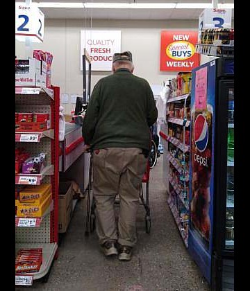 Pete checking out at SaveALot