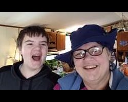 Leelan thinks it's hysterical that he's taller than I am!