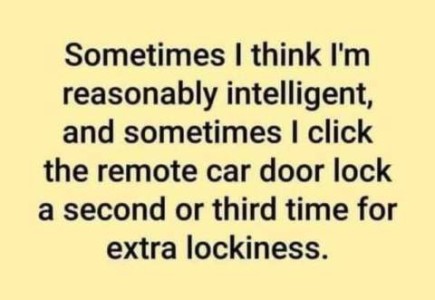 Text only. Sometimes I think I'm reasonably intelligent, and sometimes I click the remote car door lock a second or third time for extra lockiness.