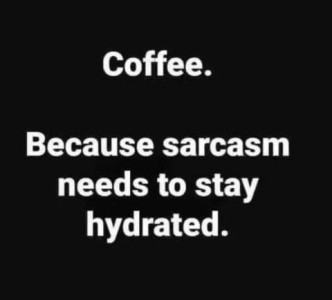 Text only. Coffee. Because sarcasm needs to stay hydrated.