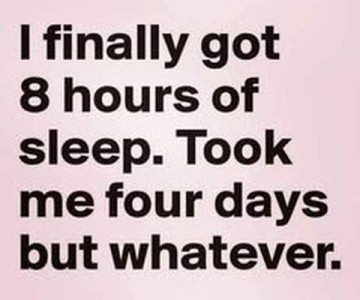 Text only. I finally got 8 hours of sleep. Took me four days but whatever.