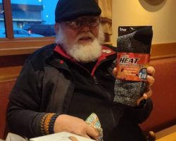 Socks to keep Pete's feet warm