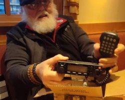 Pete's new-to-him ham radio to use in the car.