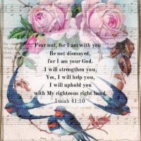 Fear not, for I am with you. Be not dismayed, for I am your God. I will strengthen you, yes, I will help you. I will uphold you with My righteous right hand. Isaiah 41:10