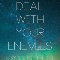 Let God deal with your enemies. Exodus 14:14