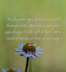 For by grace you have been saved through faith. And this is not your own doing; it is the gift of God, not a result of works, so that no one may boast. Ephesians 2:8-9